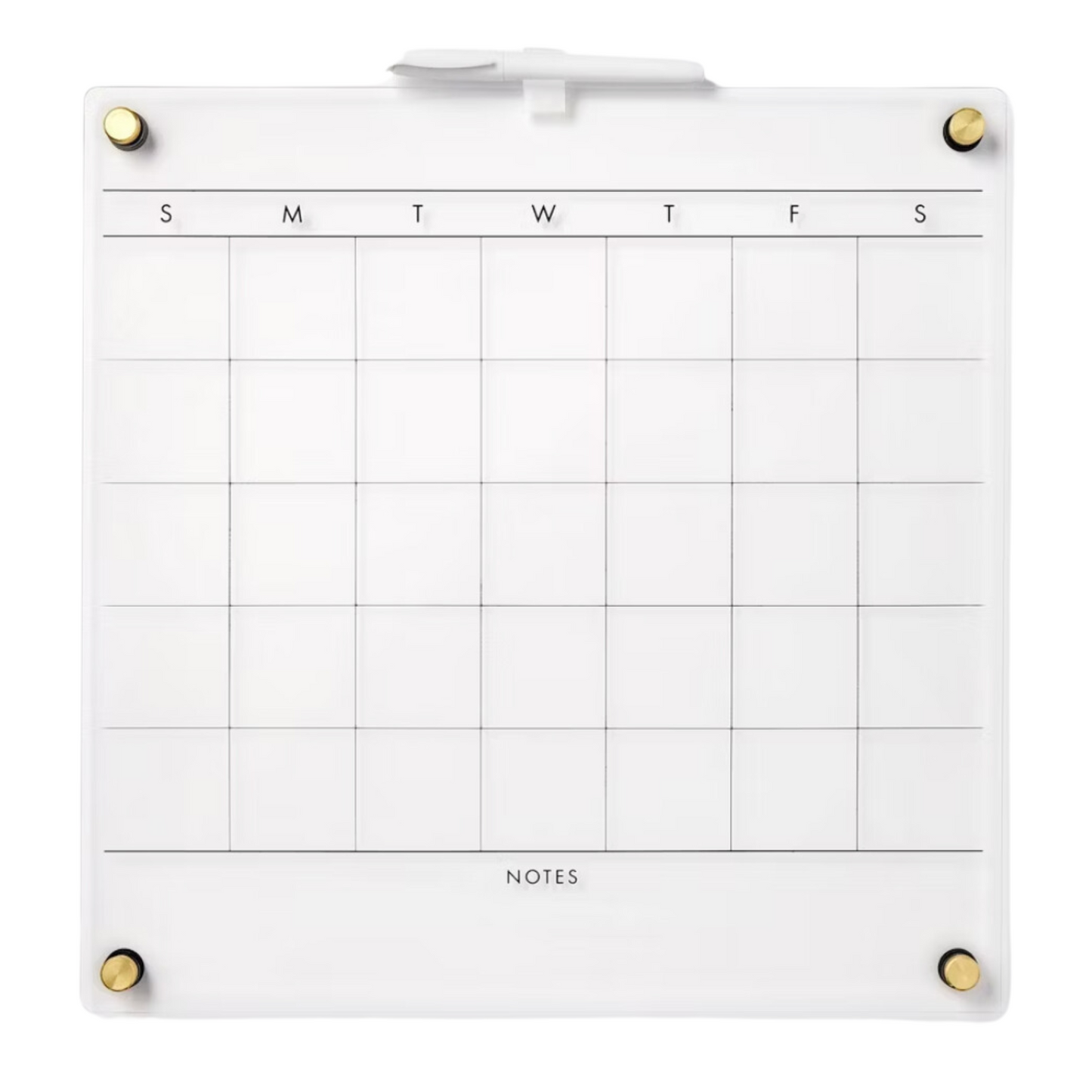 Monthly Glittered Calendar