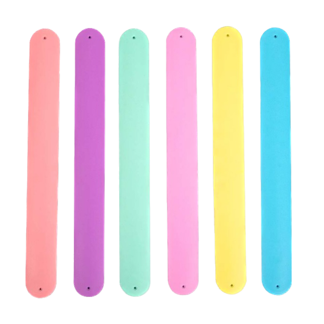 Vinyl Slap Bracelets (6 Pack)