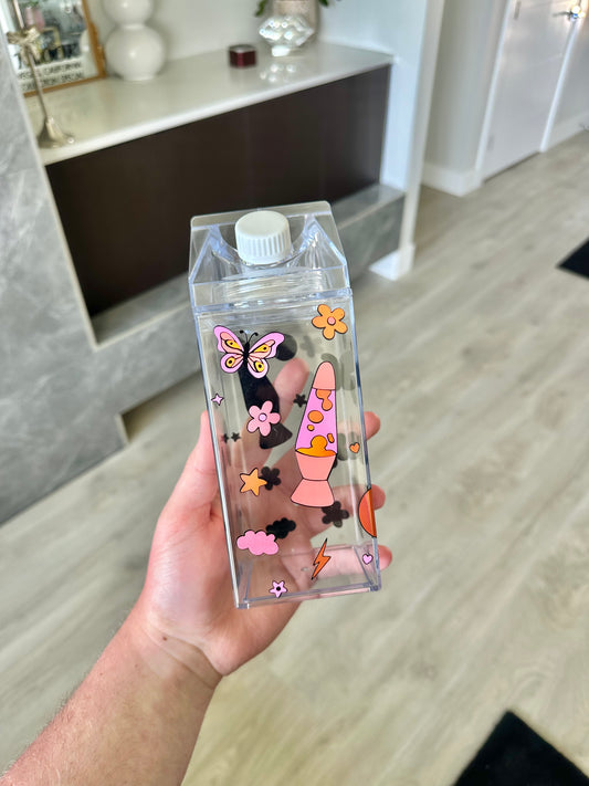 Retro Lava Lamp Milk Cartoon