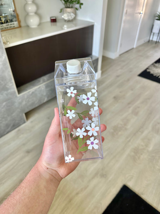 Aesthetic Floral Milk Cartoon