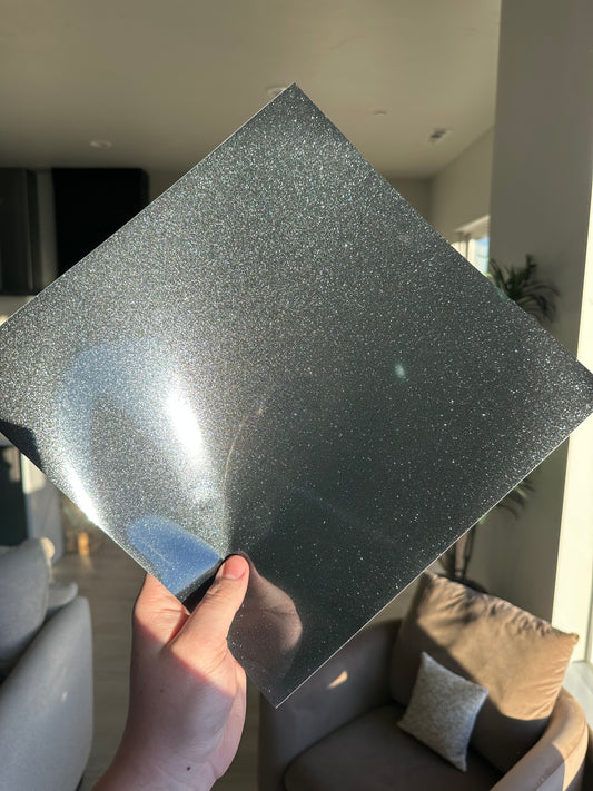 12 X 12 Black Stars Glitter Vinyl