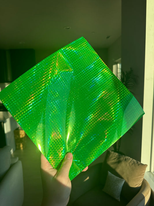 12 X 12 Green Diamond Holo Vinyl