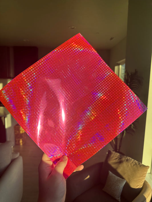 12 X 12 Pink Diamond Holo Vinyl