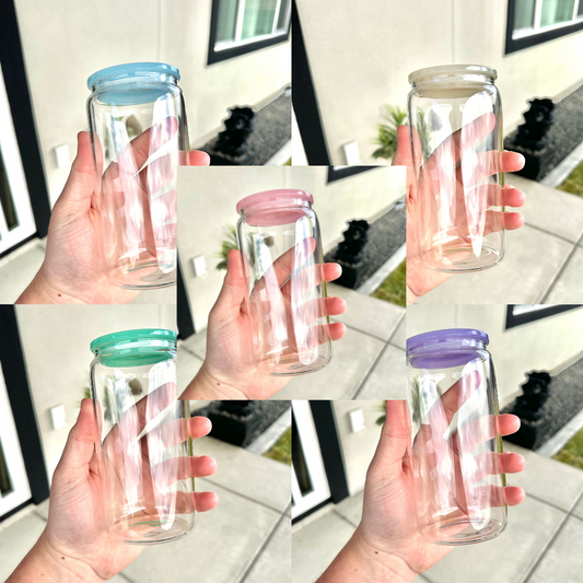 16oz Clear Sublimation Glass Can